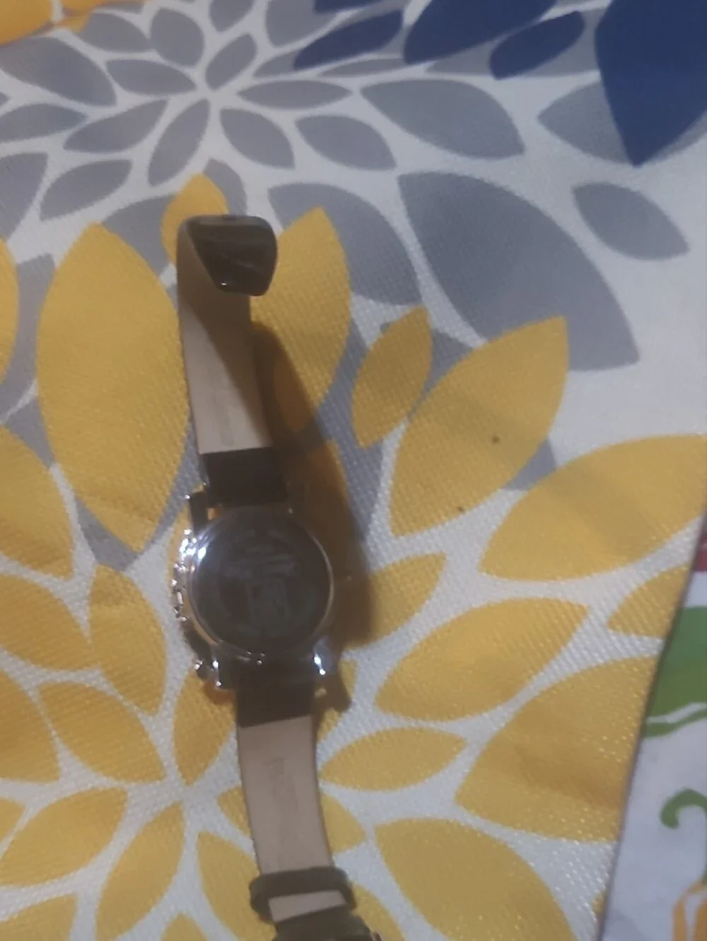 Victoria Wieck Black Patent Bracelet Watch with Crystal Panda Motif